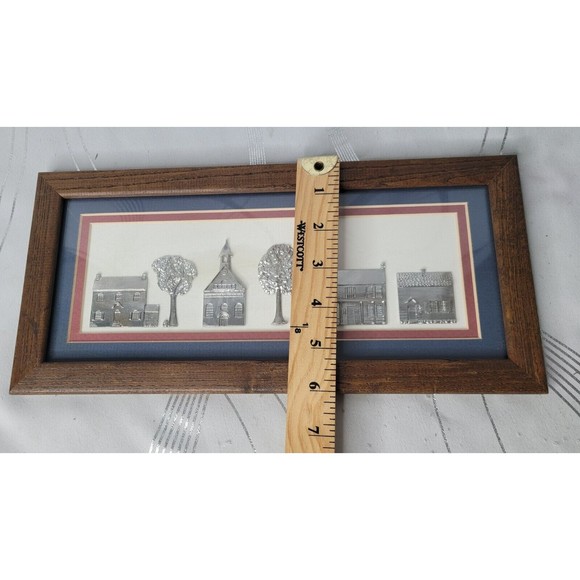 Vintage‎ Reed Pewter 3D Framed Picture City Scape Scene - RARE - Picture 8 of 8